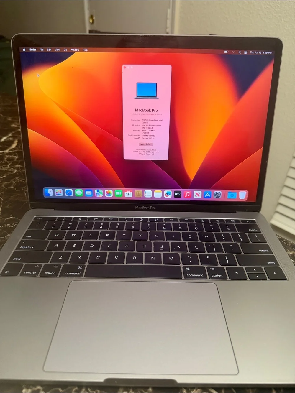 Apple MacBook Pro 13 in 2017 - Space Gray Aluminum Finish